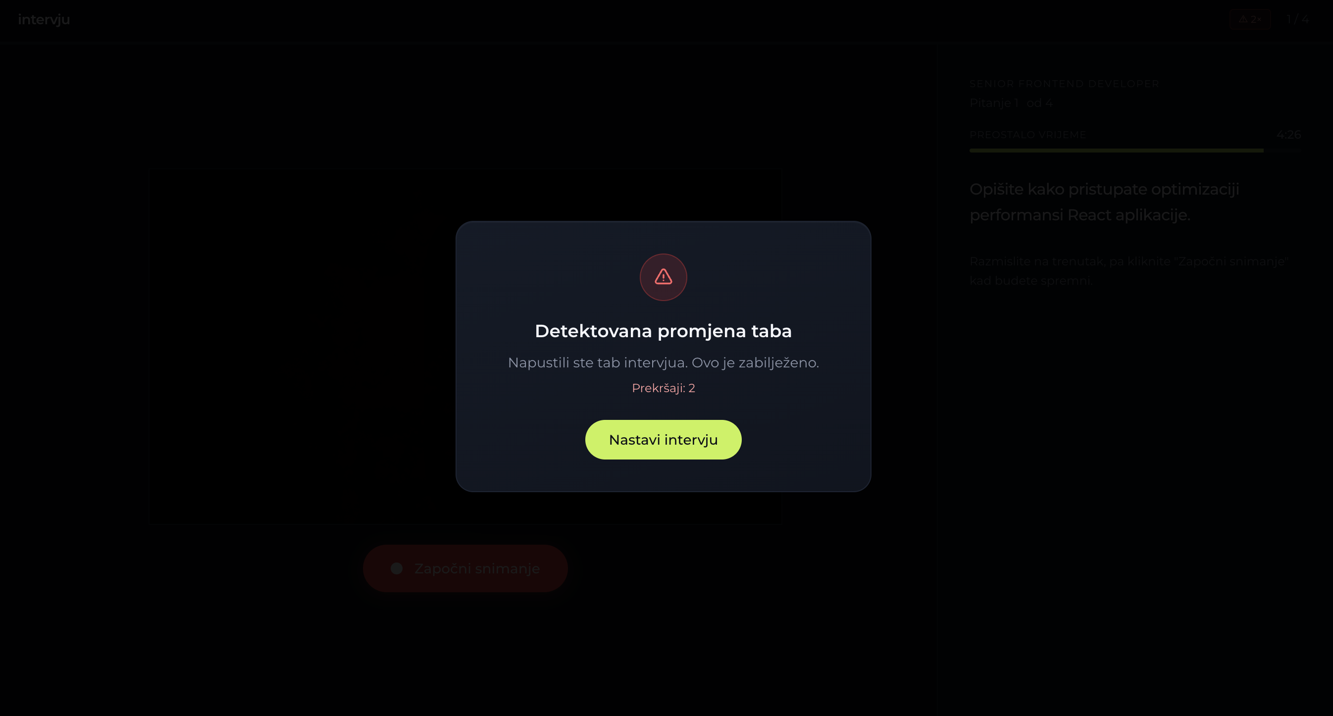 Anti-cheat — Detekcija promjene taba
